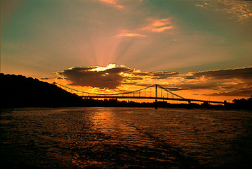 Dnipro at Sunset