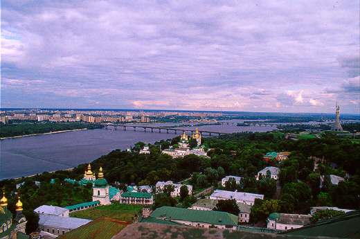 Vista from the Bell Tower of the Kyiv Pechersk Lavra Monastery