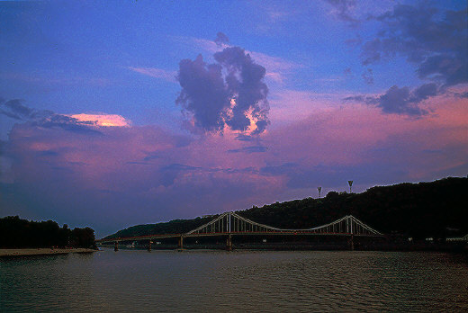 Clouds over Dnipro at Sunset