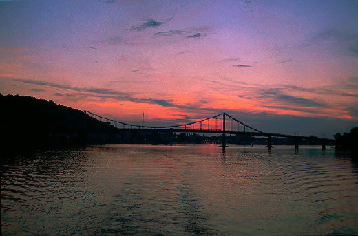 Dnipro at Sunset