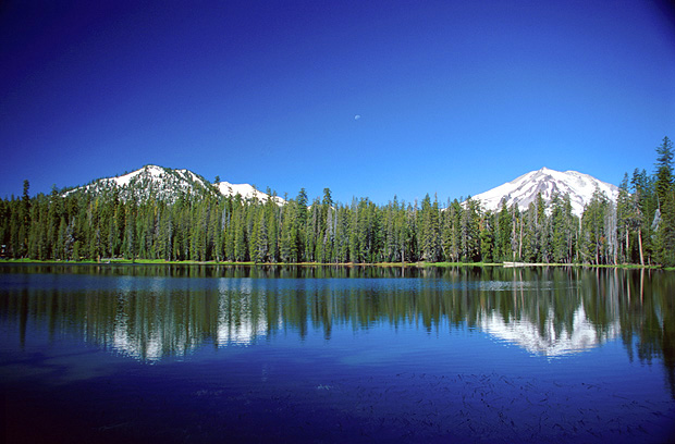 Reading Peak and Lassen Peak reflected in the Summit Lake