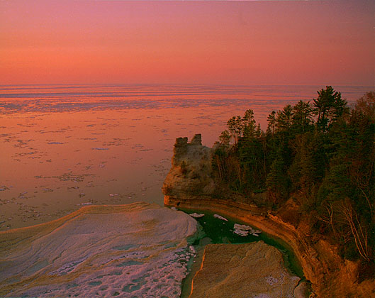 Miners Castle at sunset