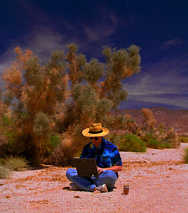 Working in the desert