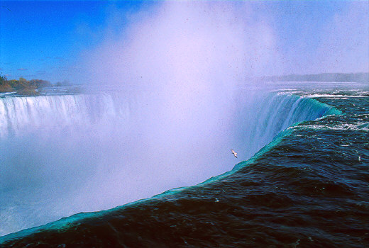 Water flowing through the edge