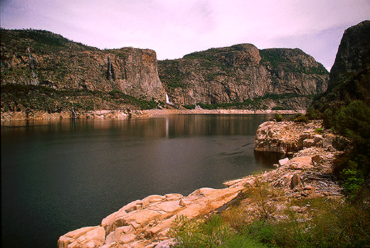 Hetch Hetchy Reservoir and Wapama Falls